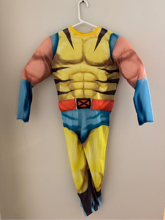 Marvel Other - Wolverine Marvel Yellow, Blue & Red Kids Superhero Costume with Muscle Print